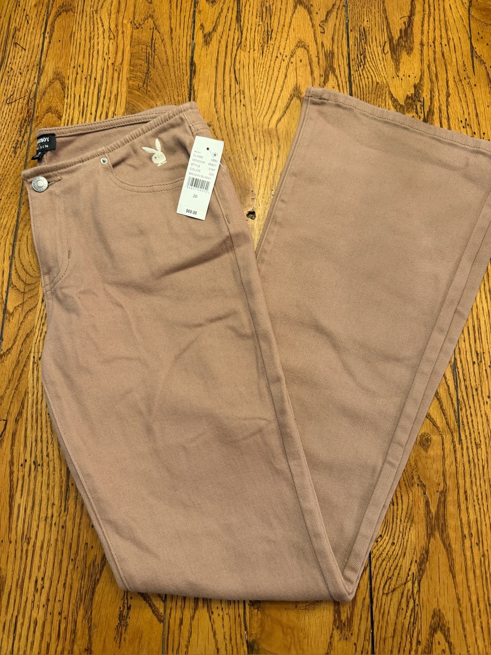 Playboy Women's brown Wide-Leg Jeans sz 26